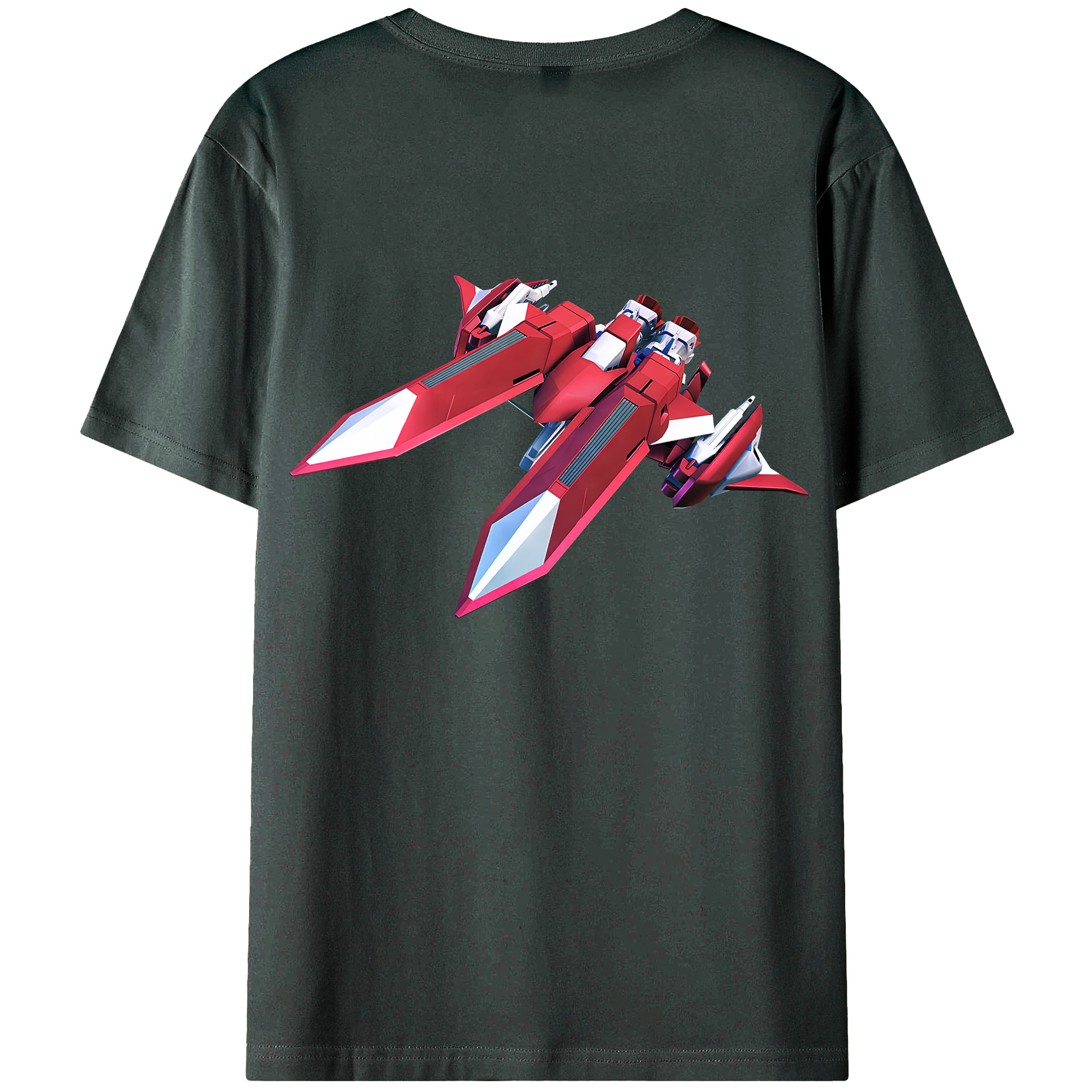 （画像用） 機動戦士ガンダム Mobile Suit Gundam 綿100％ メンズ半袖Tシャツ（バックプリント） 通気性